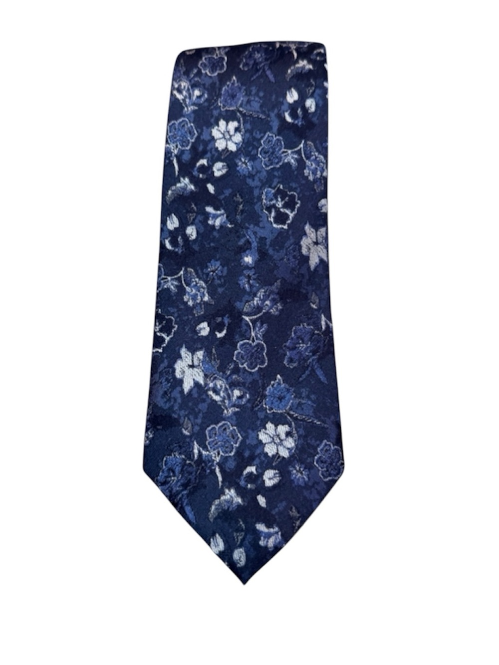 JoS. A. Bank Men's Blue Floral Silk Woven Tie